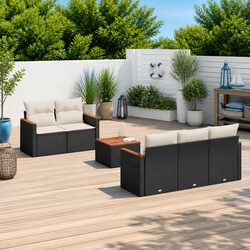 Friendly 6 Piece Garden Sofa Set with Cushions for You