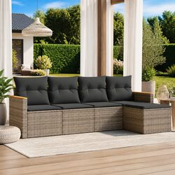 Discover Your New 5 Piece Grey Garden Sofa Set