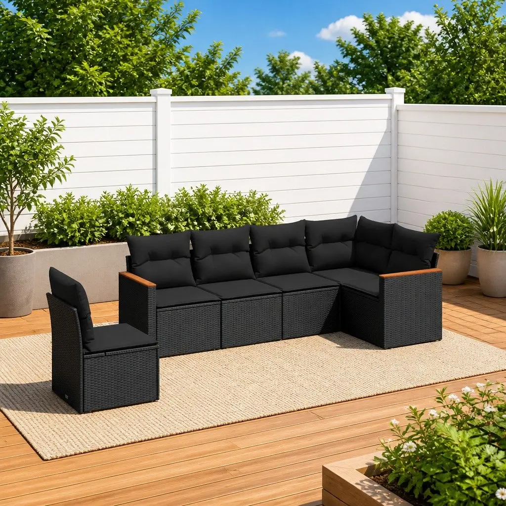 6 Piece Garden Sofa Set