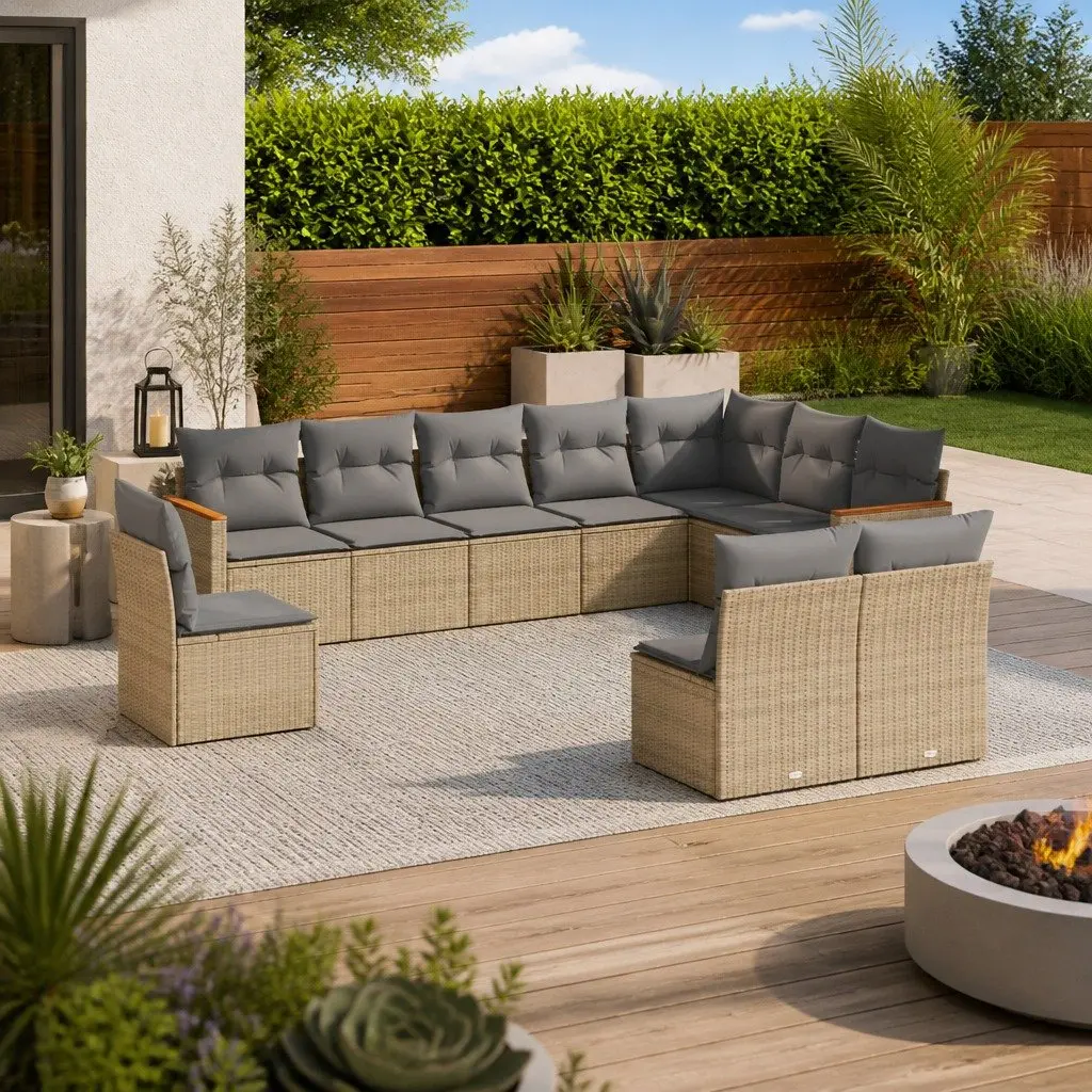 10-Piece Sofa Set for Outdoor Relaxation