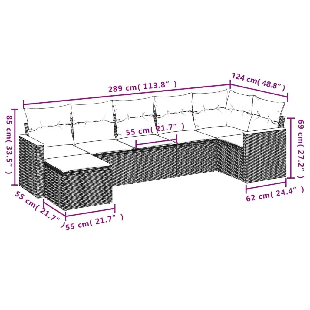 7 Piece Garden Sofa Set for Relaxation