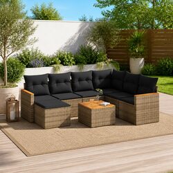 Friendly 8-Piece Outdoor Sofa Set for Relaxation