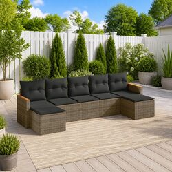 Friendly 7-Piece Garden Sofa Set with Modular Flexibility