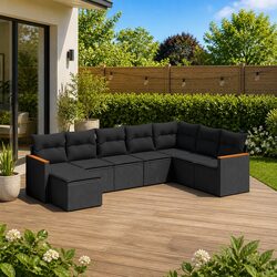 Friendly and Comfortable 8-Piece Outdoor Sofa Set