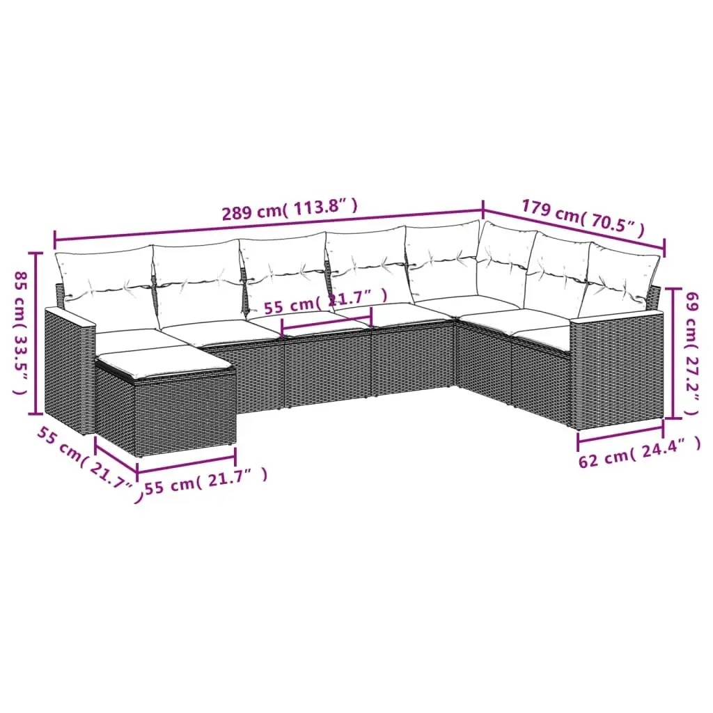 8-Piece Garden Sofa Set