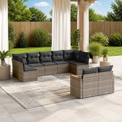 Your New Favorite 9-Piece Outdoor Sofa Set in Grey