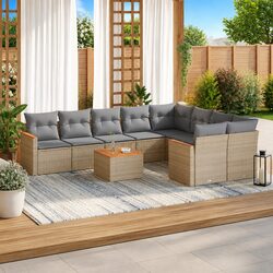 Friendly 10-Piece Garden Sofa Set for Your Outdoors