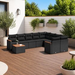 Enjoy Your Outdoor Space with This 10 Piece Sofa Set