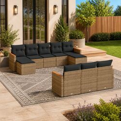 Your 10 Piece Grey Outdoor Sofa Set for Relaxation