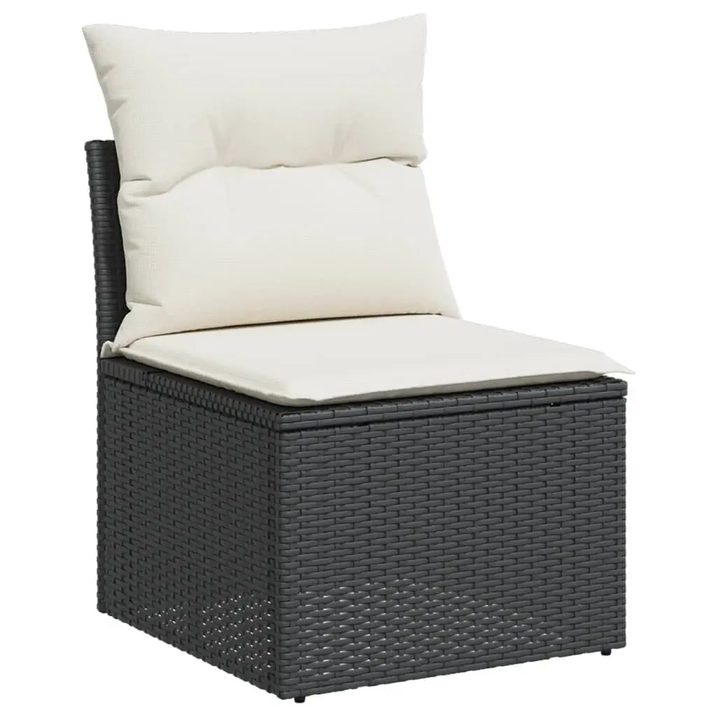 Garden Sofa Set 12 Piece Outdoor Patio Furniture with Cushions Black Modular
