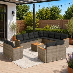 Friendly 13-Piece Grey Sofa Set for Your Outdoors