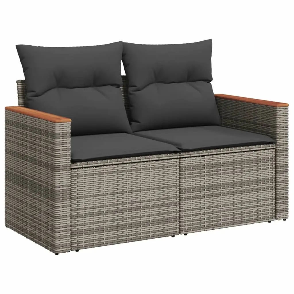 Garden Sofa Set 13 Piece Outdoor Furniture Grey Poly Rattan Patio Seating