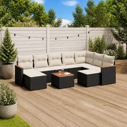 Enjoy Outdoor Relaxation with a 10-Piece Sofa Set