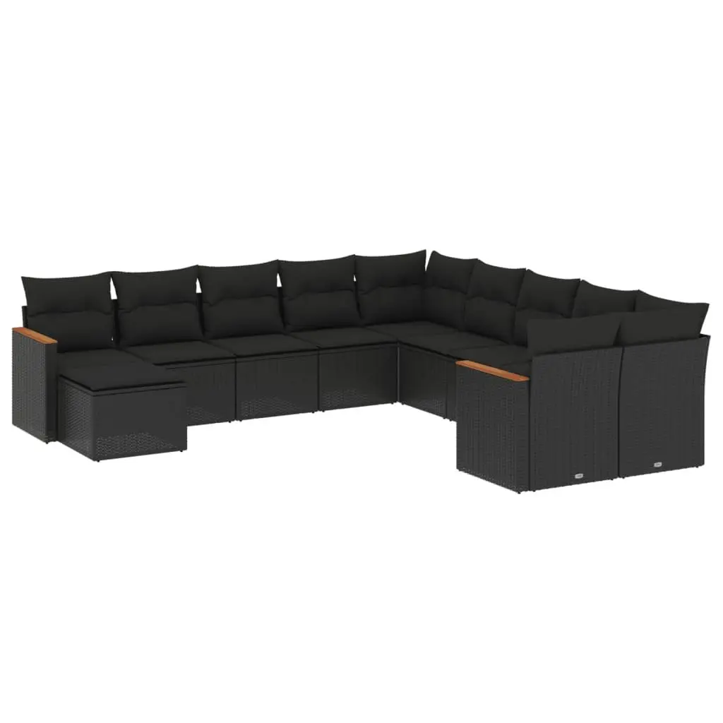 Garden Sofa Set 11 Piece Outdoor Furniture Modular Patio Lounge with Cushions