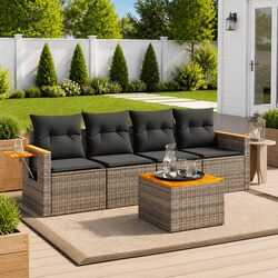 Your Perfect 5 Piece Grey Garden Sofa Set Awaits