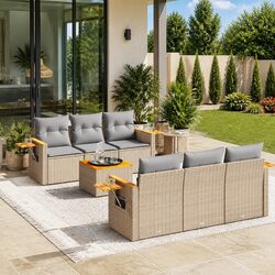Your New Favorite 7 Piece Garden Sofa Set Awaits