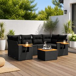 Discover Your Ideal 7 Piece Black Sofa Set for Outdoors