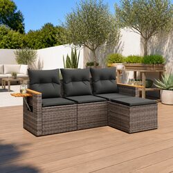 4 Piece Garden Sofa Set: Stylish and Comfortable