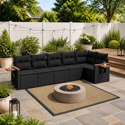 Friendly 6-Piece Modular Outdoor Sofa Set for You