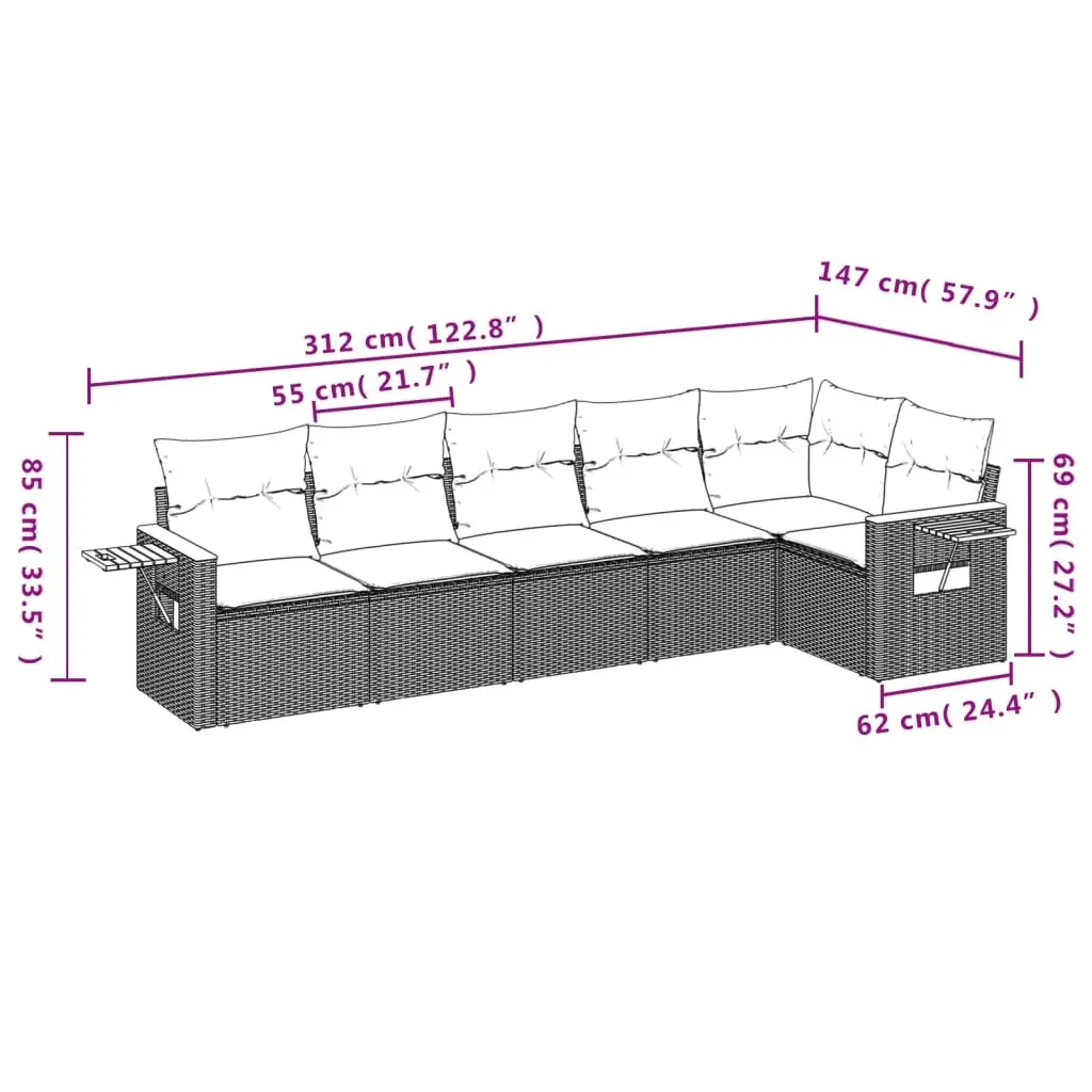 6-Piece Outdoor Sofa Set