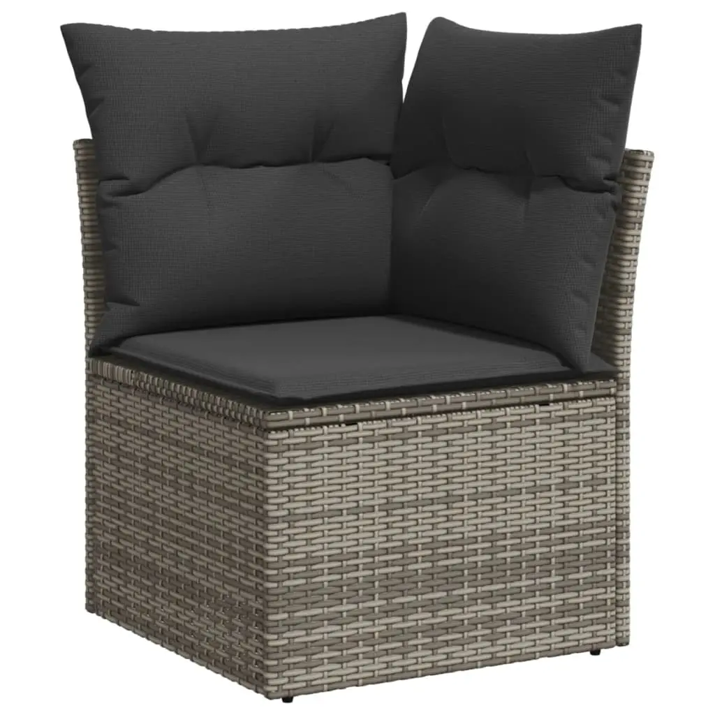 Garden Sofa Set 8 Piece Outdoor Furniture Grey Poly Rattan Modular Patio