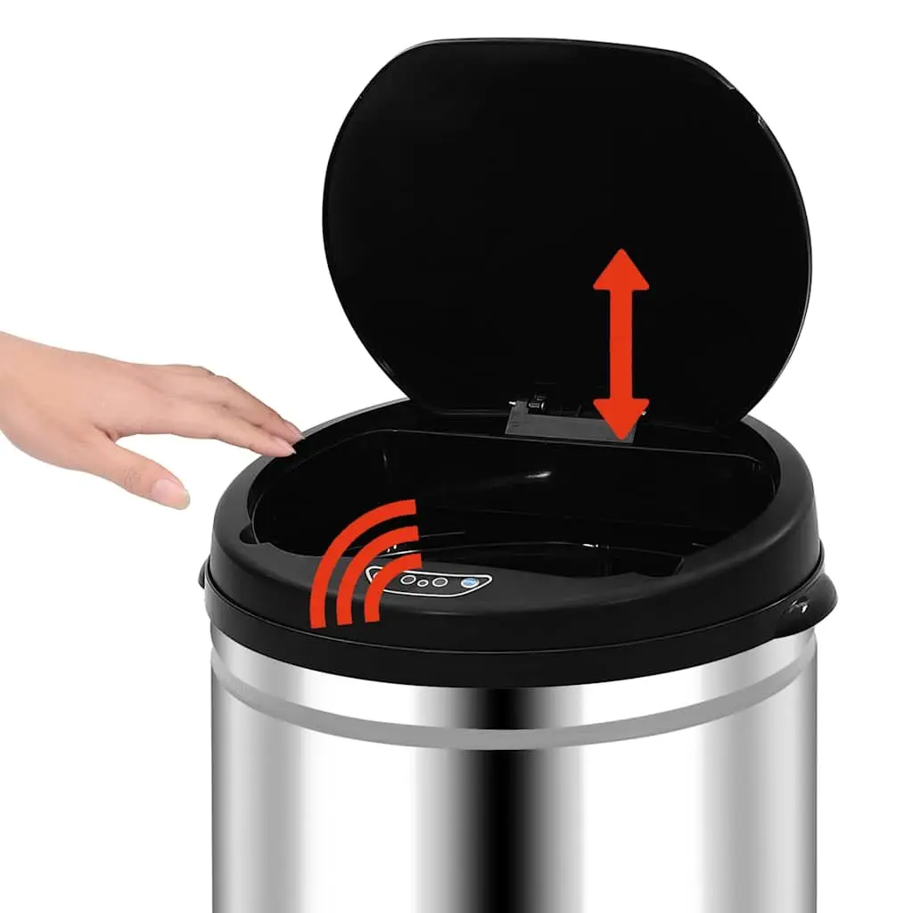 Automatic Sensor Dustbin Touch-Free 40L Silver