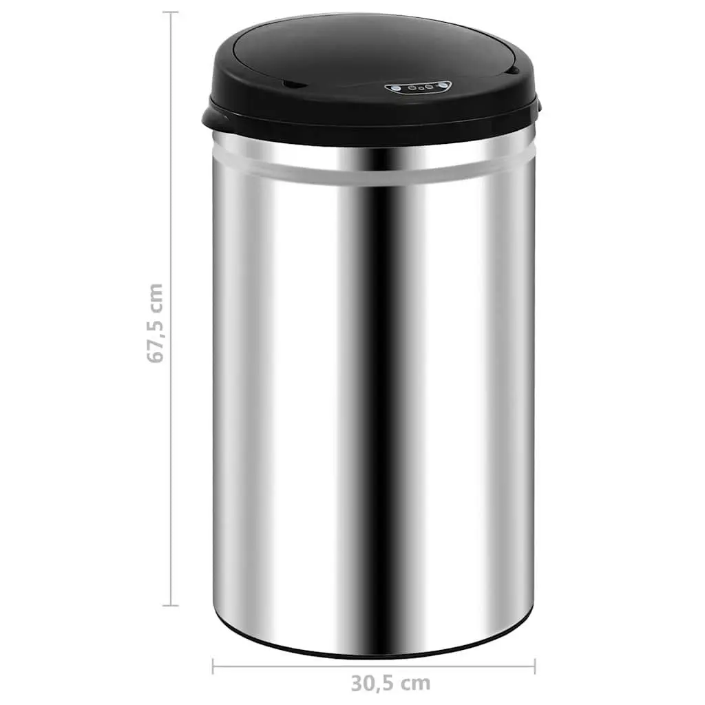 Automatic Sensor Dustbin Touch-Free 40L Silver