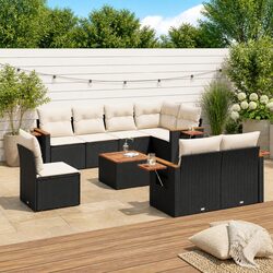 Your New Favorite 9-Piece Garden Sofa Set in Black