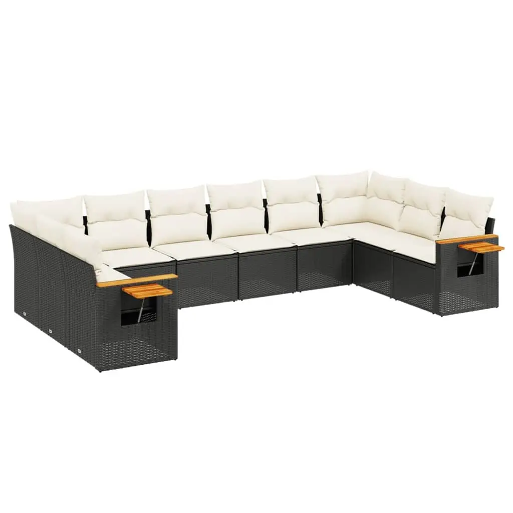 Garden Sofa Set 10 Piece Outdoor Furniture with Cushions Modular Patio Sectional