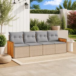 Friendly 4 Piece Garden Sofa Set with Cushions