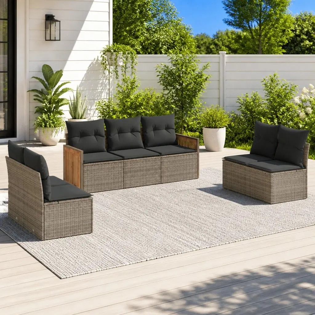 7-Piece Grey Outdoor Sofa Set