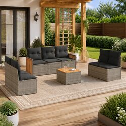Enjoy Your Outdoor Space with This 8-Piece Sofa Set