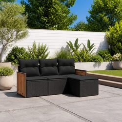 Welcome to Your Outdoor Retreat: 4 Piece Garden Sofa Set