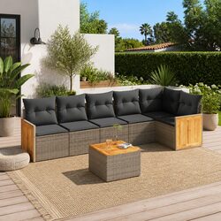 Your 7 Piece Grey Garden Sofa Set Awaits You
