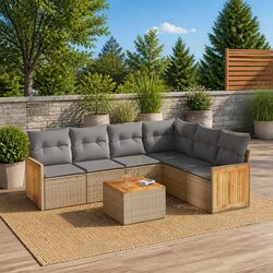 Your Ideal 7 Piece Garden Sofa Set with Removable Cushions