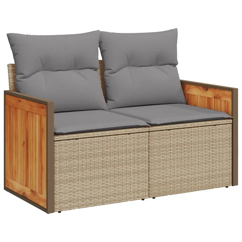 7 Piece Garden Sofa Set Modular Outdoor Furniture with Cushions Beige
