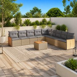 10 Piece Garden Sofa Set for Outdoor Comfort