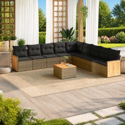 Make Your Outdoors Inviting with a 10-Piece Sofa Set