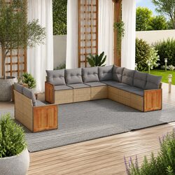 Your Ideal 9-Piece Garden Sofa Set Awaits