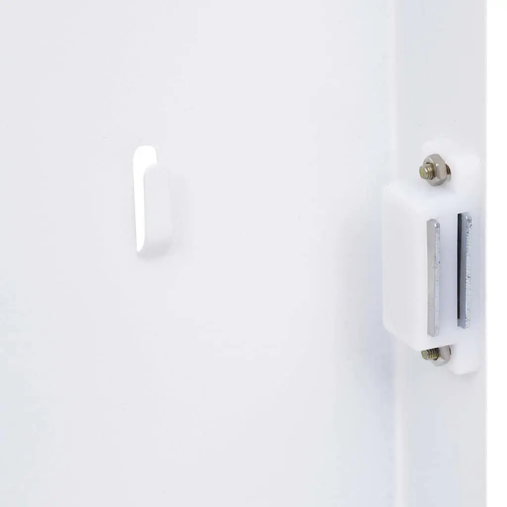 Key Box Wall Mount Magnetic Board White 35x35cm Home Office Storage Organizer