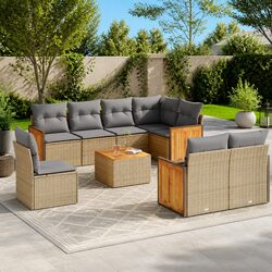 Enjoy Outdoor Comfort with a 9-Piece Modular Sofa Set