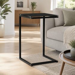 Friendly Black Glass End Table for Your Home