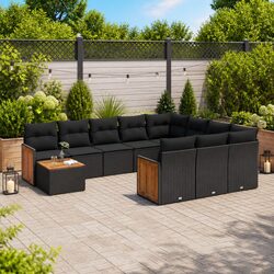 Friendly Black Outdoor Sofa Set – 11 Pieces for You