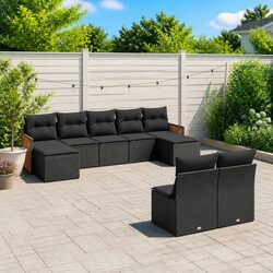 Your Outdoor Comfort: 9-Piece Garden Sofa Set with Cushions
