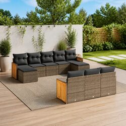 Make Your Outdoor Space Inviting with 10-Piece Sofa Set