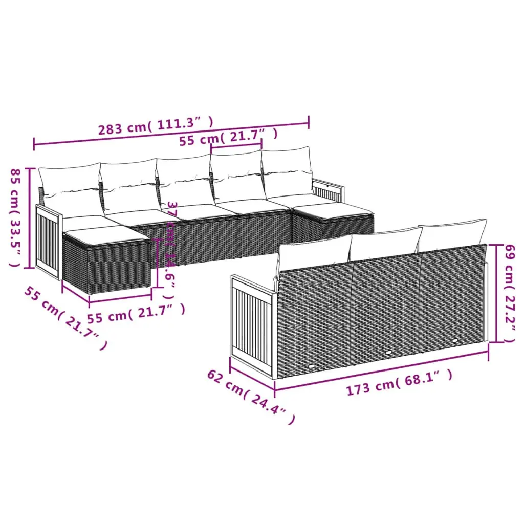 10-Piece Sofa Set
