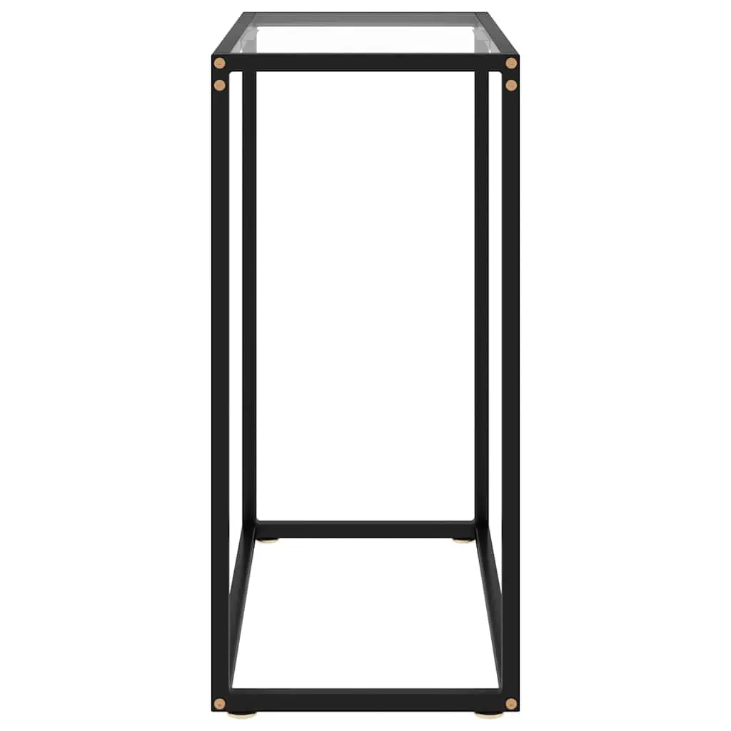 Console Table Tempered Glass Transparent Modern 60 x 35 x 75 cm