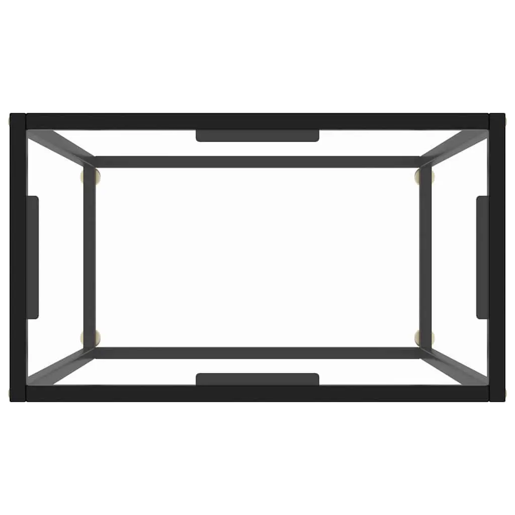Console Table Tempered Glass Transparent Modern 60 x 35 x 75 cm