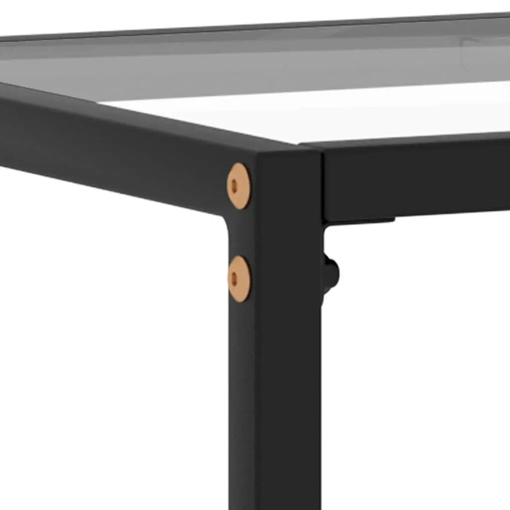 Console Table Tempered Glass Transparent Modern 60 x 35 x 75 cm