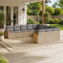 Outdoor 11 Piece Sofa Set with Removable Cushions